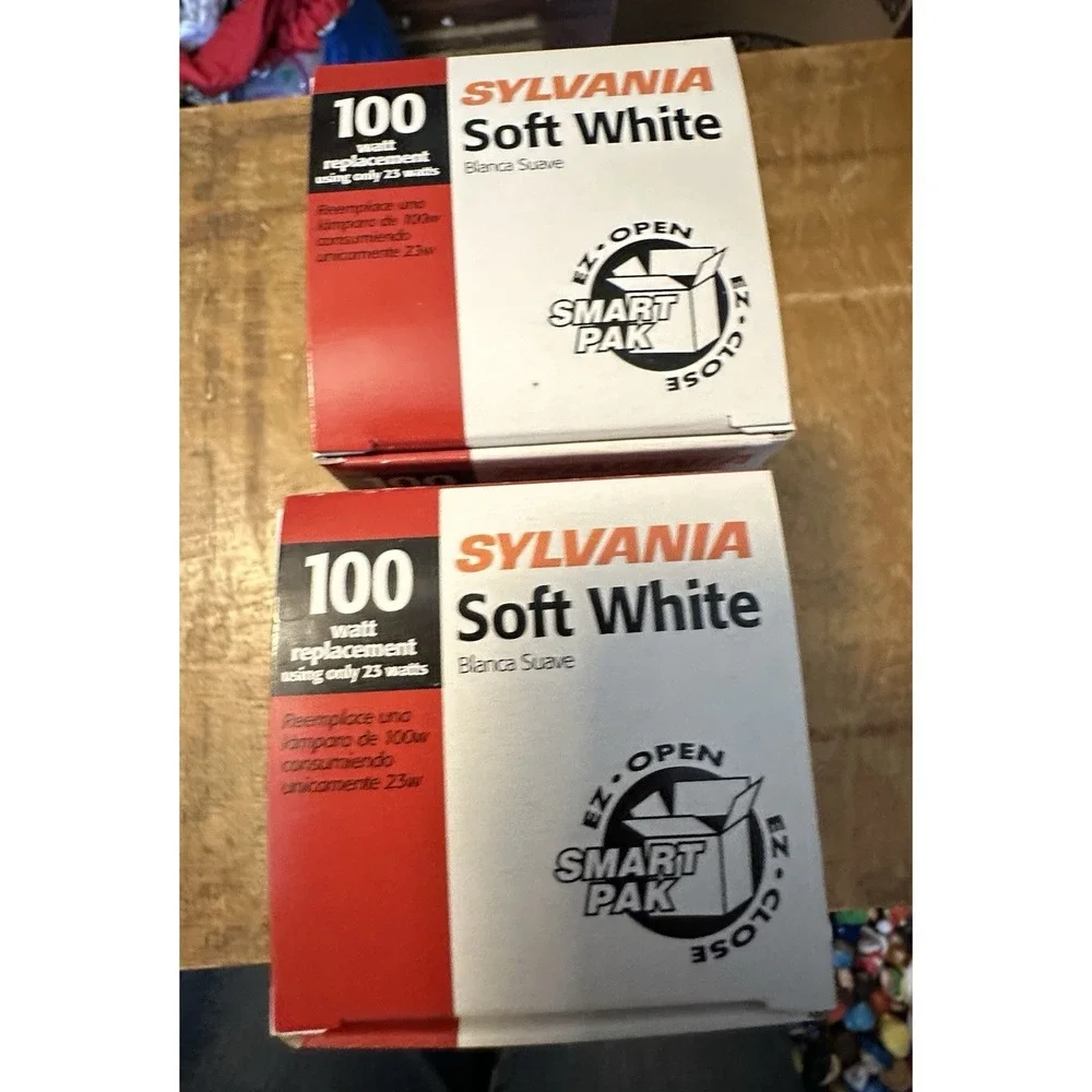 2-Pack 100-Watt Sylvania Double Life Soft White Traditional‎ Light Bulbs NEW!